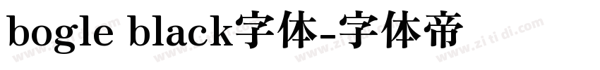 bogle black字体字体转换